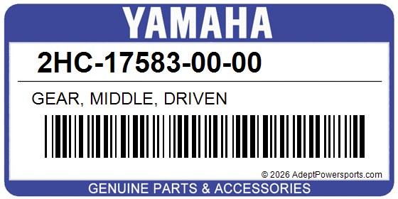 Yamaha 2HC-17583-00-00 Gear, Middle, Driven