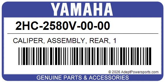 Yamaha 2HC-2580V-00-00 Caliper, Assembly, Rear, 1