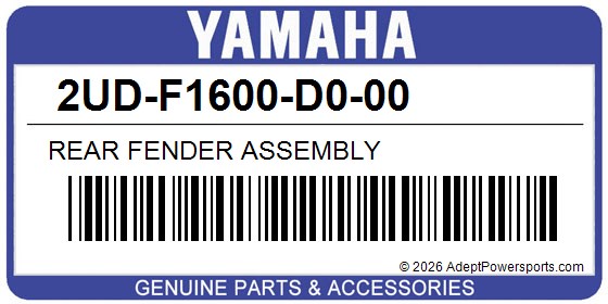 Yamaha 2UD-F1600-D0-00 Rear Fender Assembly