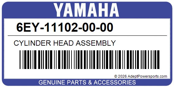 Yamaha 6EY-11102-00-00 Cylinder Head Assembly