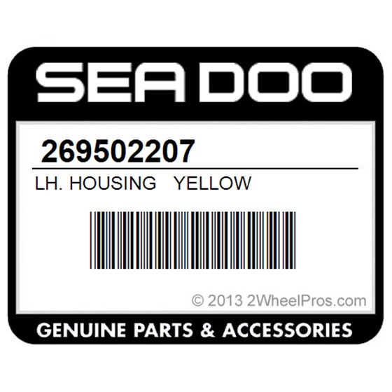 Sea-Doo 269502207 Lh. Housing   Yellow