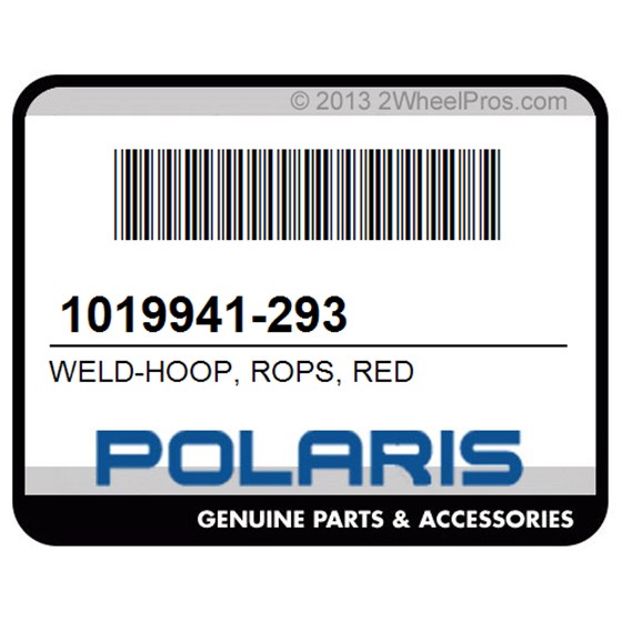 Polaris 1019941-293 Weld-Hoop, Rops, Red