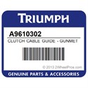 Triumph A9610302 Clutch Cable Guide - Gunmetal