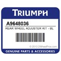 Triumph A9648036 Rear Wheel Adjuster Kit - Black