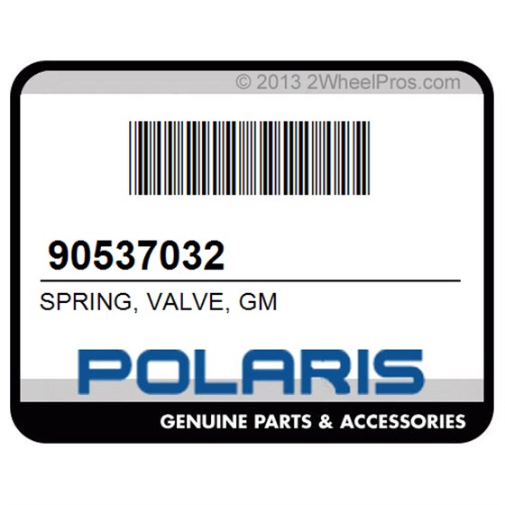 Polaris 90537032 Spring, Valve, Gm