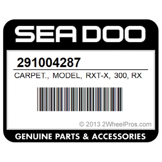 Sea-Doo 291004287 Carpet., Model, Rxt-X, 300, Rxt-X, Rs, 300