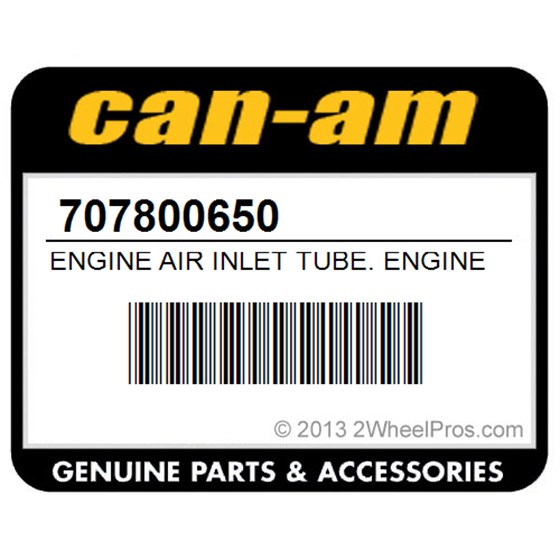 Can-Am 707800650 Engine Air Inlet Tube. Engine Hd5