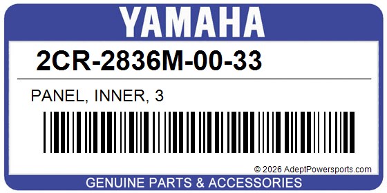 Yamaha 2CR-2836M-00-33 Panel, Inner, 3