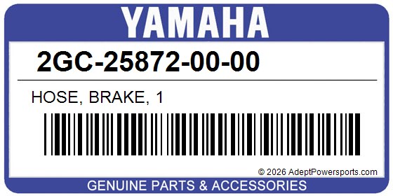 Yamaha 2GC-25872-00-00 Hose, Brake, 1
