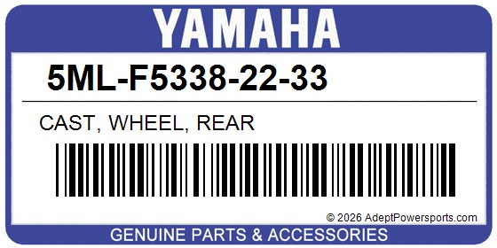 Yamaha 5ML-F5338-22-33 Cast, Wheel, Rear