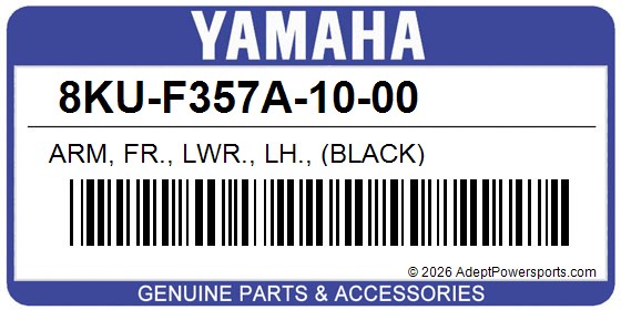 Yamaha 8KU-F357A-10-00 Arm, Fr., Lwr., Lh., (Black)