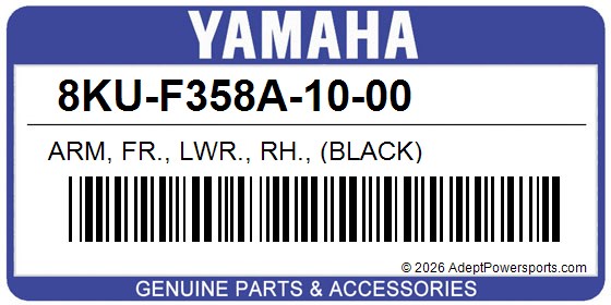 Yamaha 8KU-F358A-10-00 Arm, Fr., Lwr., Rh., (Black)