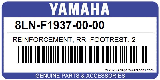 Yamaha 8LN-F1937-00-00 Reinforcement, Rr, Footrest, 2