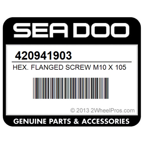 Sea-Doo 420941903 Hex. Flanged Screw M10 X 105