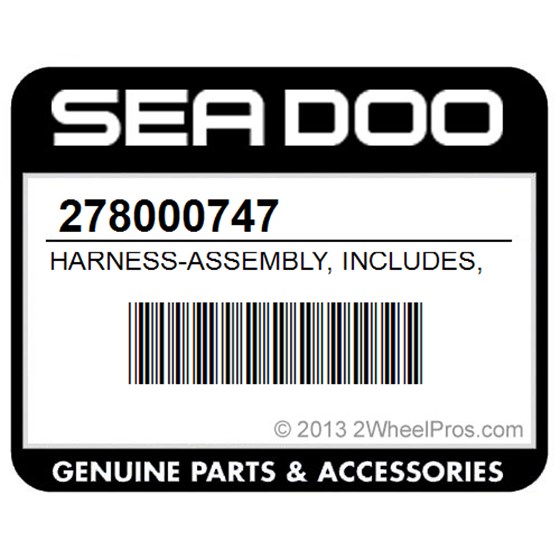 Sea-Doo 278000747 Harness-Assembly, Includes, 5, 6, 35, 60, 61, 62
