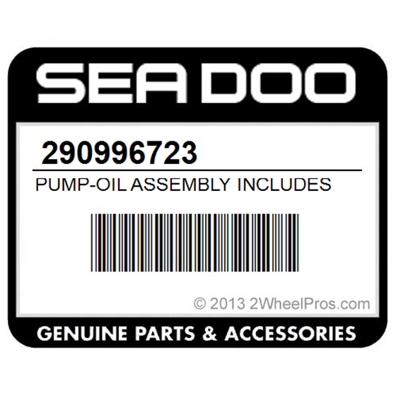 Sea-Doo 290996723 Pump-Oil Assembly Includes 26 To 40