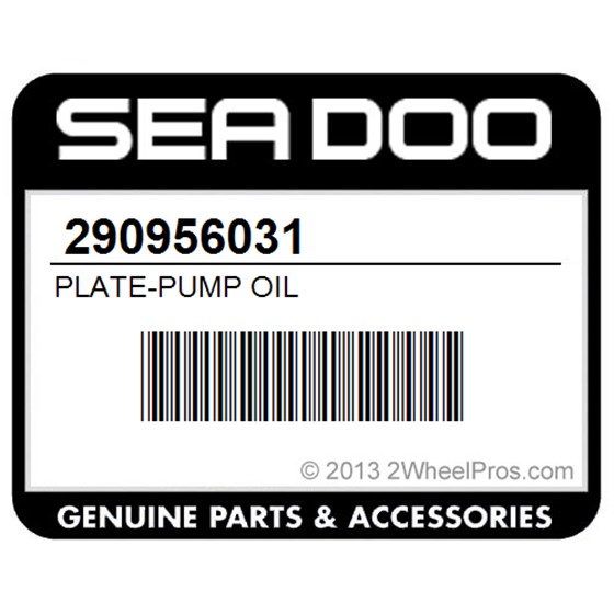 Sea-Doo 290956031 Plate-Pump Oil