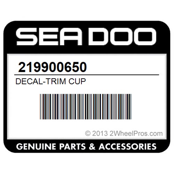 Sea-Doo 219900650 Decal-Trim Cup