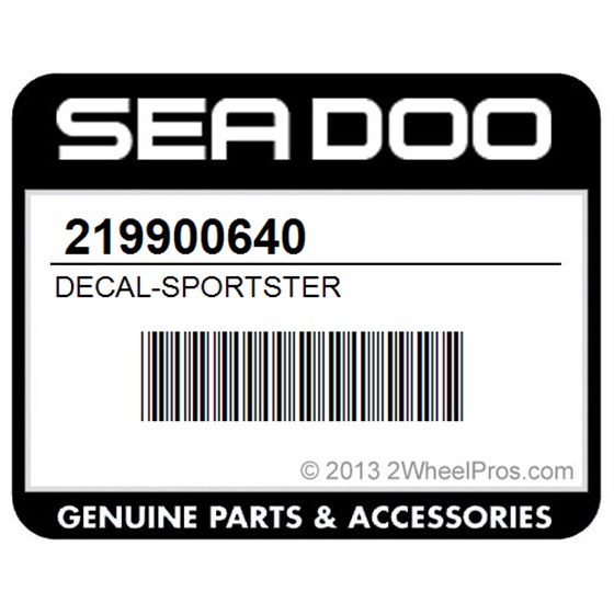 Sea-Doo 219900640 Decal-Sportster