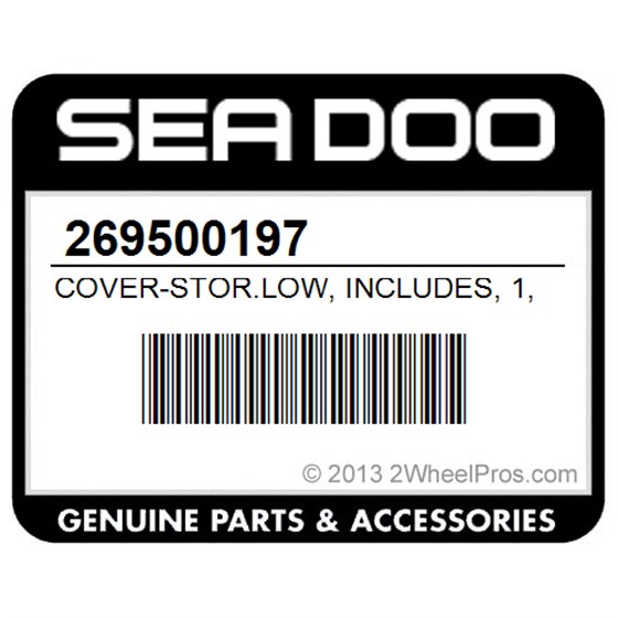 Sea-Doo 269500197 Cover-Stor.Low, Includes, 1, To, 6, And, 22, 34, 52