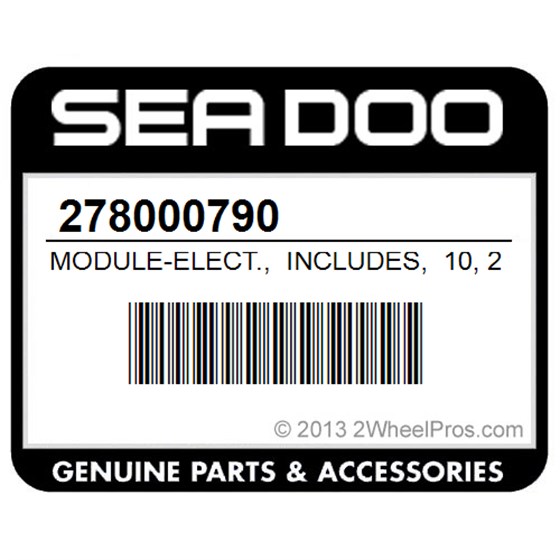 Sea-Doo 278000790 Module-Elect., Includes, 10, 20, 25