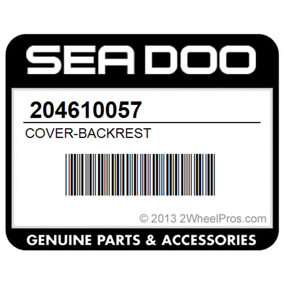 Sea-Doo 204610057 Cover-Backrest
