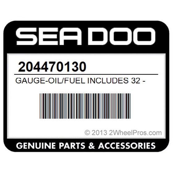 Sea-Doo 204470130 Gauge-Oil/Fuel Includes 32 - 36