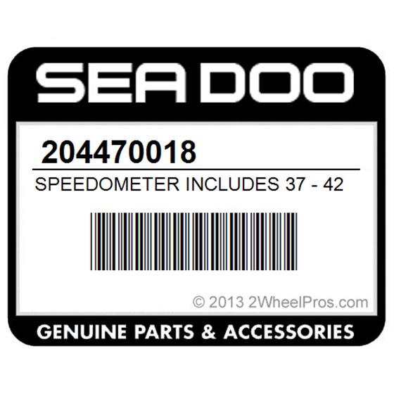 Sea-Doo 204470018 Speedometer Includes 37 - 42