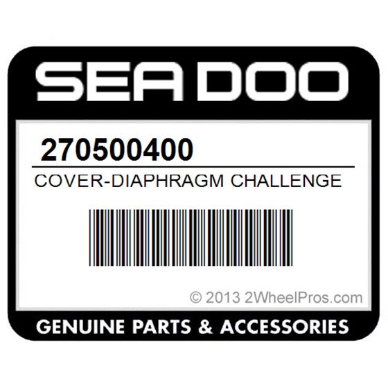 Sea-Doo 270500400 Cover-Diaphragm Challenger 1800 5611 Pto