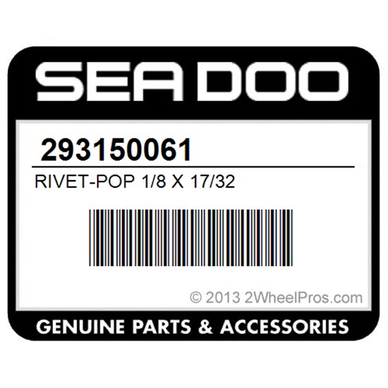 Sea-Doo 293150061 Rivet-Pop 1/8 X 17/32