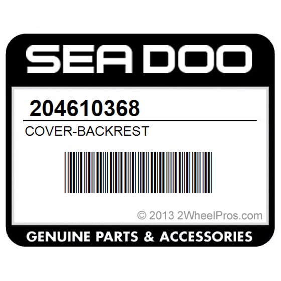 Sea-Doo 204610368 Cover-Backrest