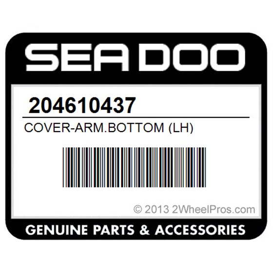 Sea-Doo 204610437 Cover-Arm.Bottom (Lh)