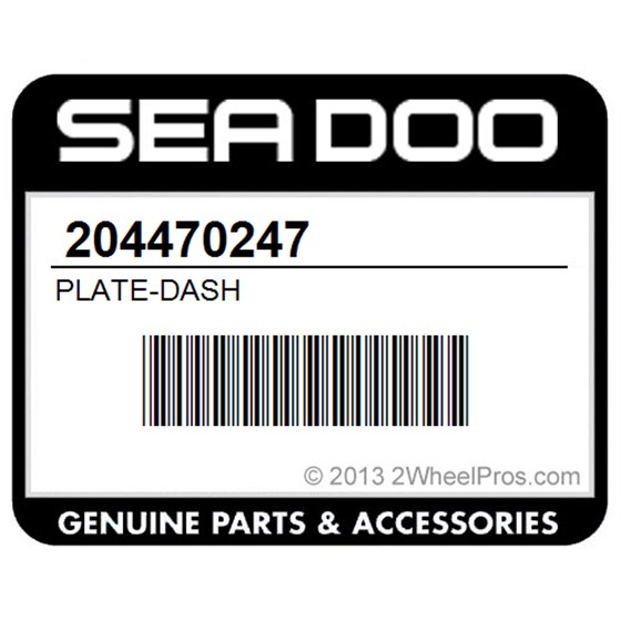 Sea-Doo 204470247 Plate-Dash