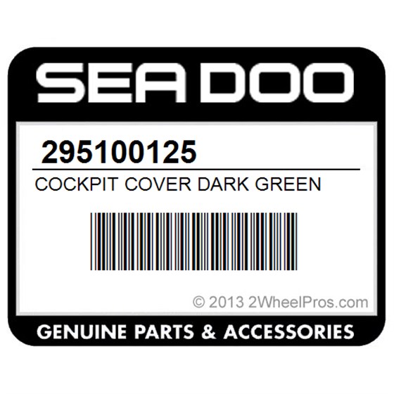 Sea-Doo 295100125 Cockpit Cover Dark Green