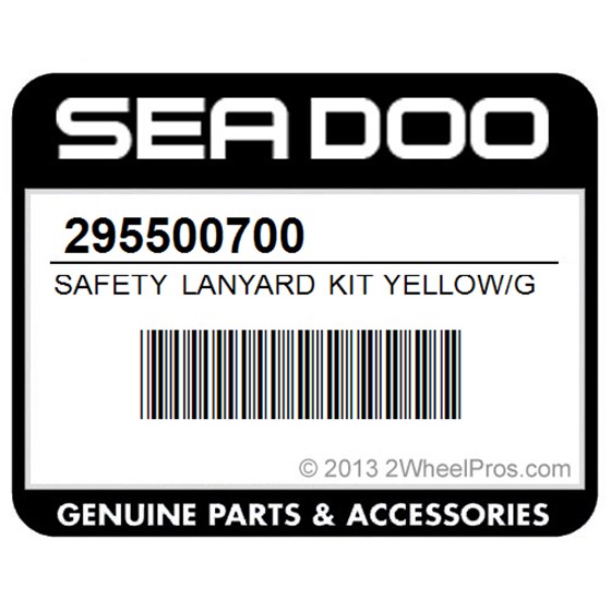 Sea-Doo 295500700 Safety Lanyard Kit Yellow/Gs