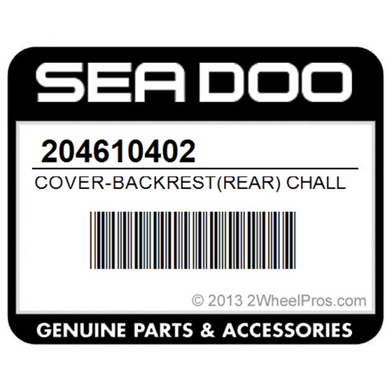 Sea-Doo 204610402 Cover-Backrest(Rear) Challenger 1800 5675