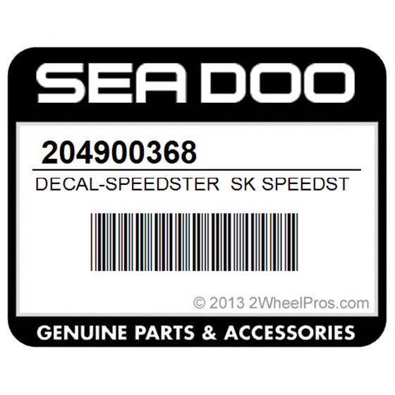 Sea-Doo 204900368 Decal-Speedster Sk Speedster Sk (Red) 5677