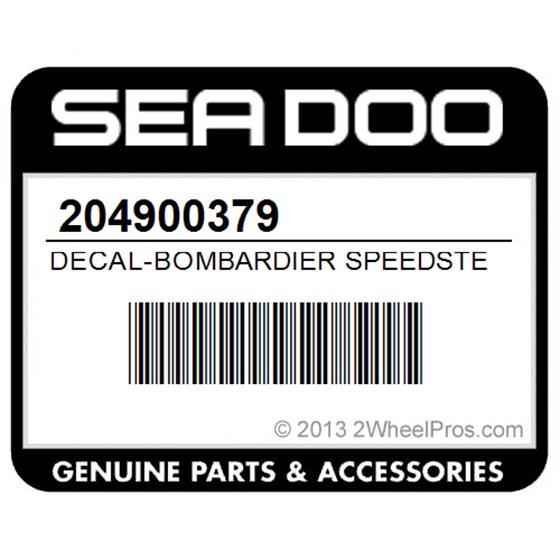 Sea-Doo 204900379 Decal-Bombardier Speedster Sk (Yellow) 5681