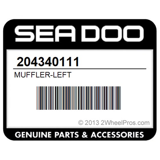 Sea-Doo 204340111 Muffler-Left