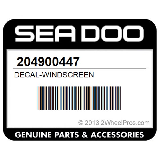 Sea-Doo 204900447 Decal-Windscreen