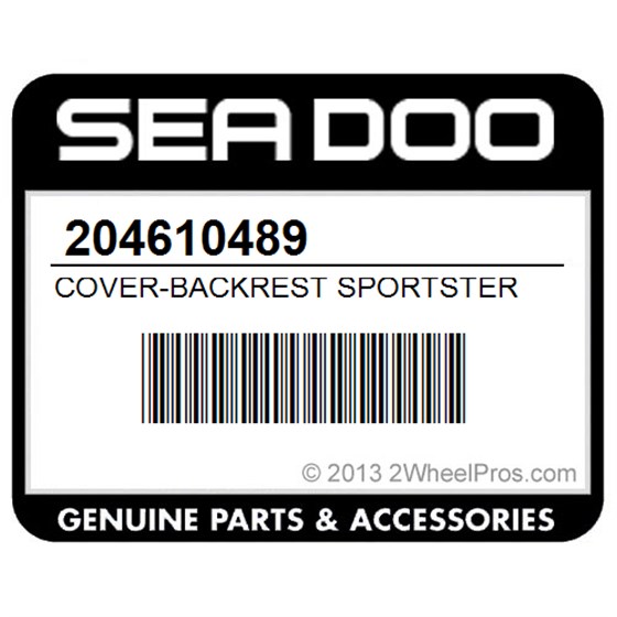 Sea-Doo 204610489 Cover-Backrest Sportster 1800 5676