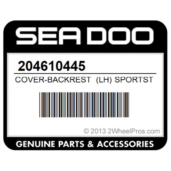Sea-Doo 204610445 Cover-Backrest (Lh) Sportster 1800 5676