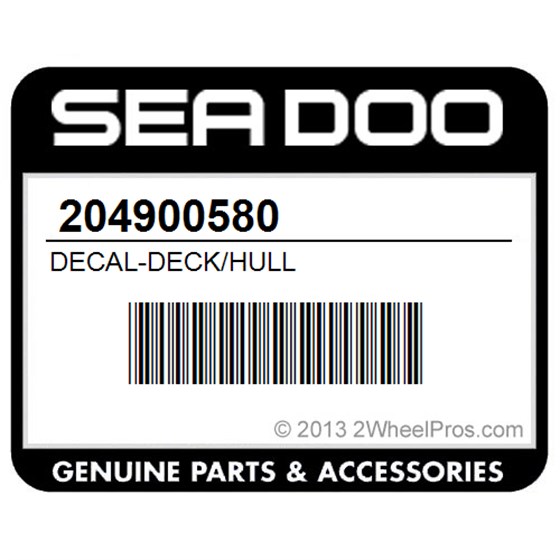 Sea-Doo 204900580 Decal-Deck/Hull