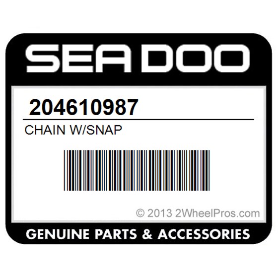 Sea-Doo 204610987 Chain W/Snap