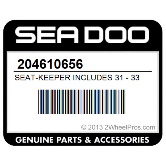 Sea-Doo 204610656 Seat-Keeper Includes 31 - 33
