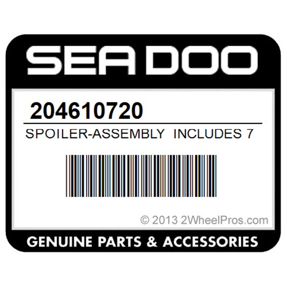 Sea-Doo 204610720 Spoiler-Assembly Includes 77 - 79