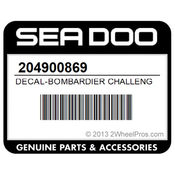 Sea-Doo 204900869 Decal-Bombardier Challenger 1800 (5446)