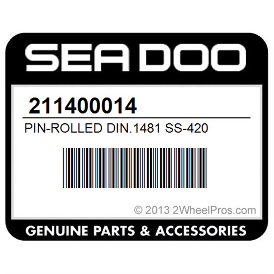 Sea-Doo 211400014 Pin-Rolled Din.1481 Ss-420