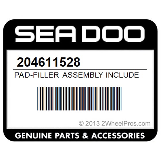 Sea-Doo 204611528 Pad-Filler Assembly Includes 34 - 35