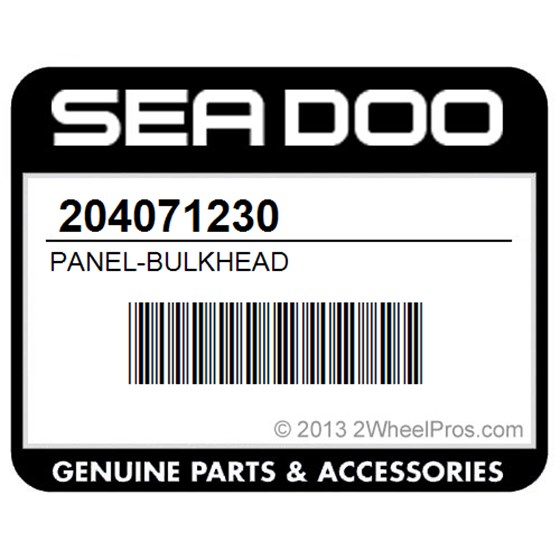 Sea-Doo 204071230 Panel-Bulkhead